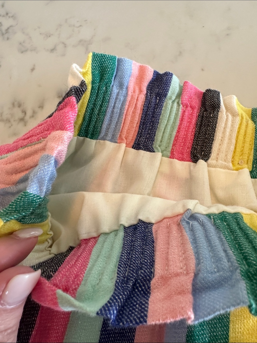 J. Crew Rainbow Vertical Stripe Mini Skirt - Picture 5 of 6